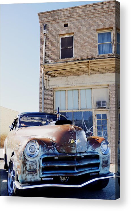 Plymouth Acrylic Print featuring the photograph 1952 Plymouth Downtown by Pamela Patch