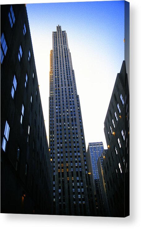Rockefeller Acrylic Print featuring the photograph Rockefeller Center Skyscraper by Gordon James
