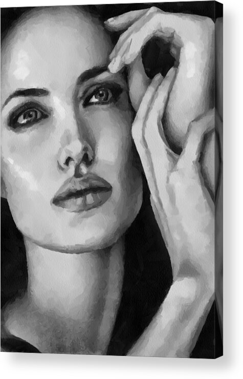 Movie Tomb Raider Decoration Art Print Gift Unique for Her Angelina Jolie Print Poster Print by Original Portrait Drawing