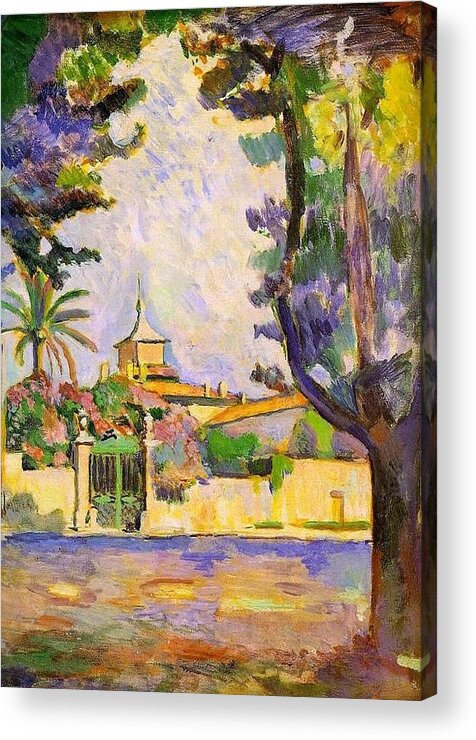 Place Acrylic Print featuring the painting Place des Lices St Tropez #2 by Pam Neilands
