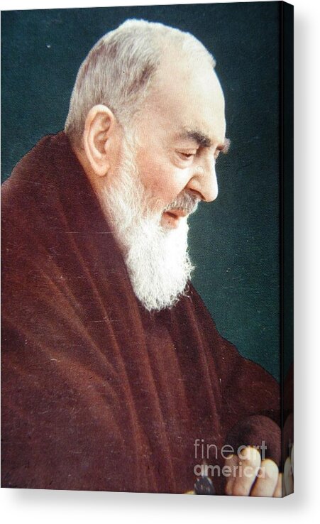Prayer Acrylic Print featuring the photograph Padre Pio #3 by Archangelus Gallery