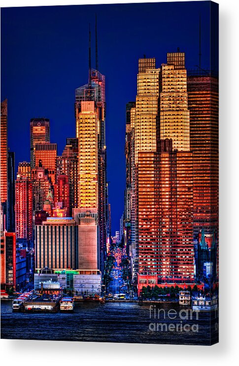 42nd Street Acrylic Print featuring the photograph 42nd Street by Susan Candelario