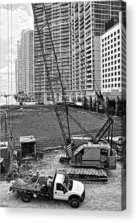 Architecture Acrylic Print featuring the photograph Construction Site-2 by Rudy Umans