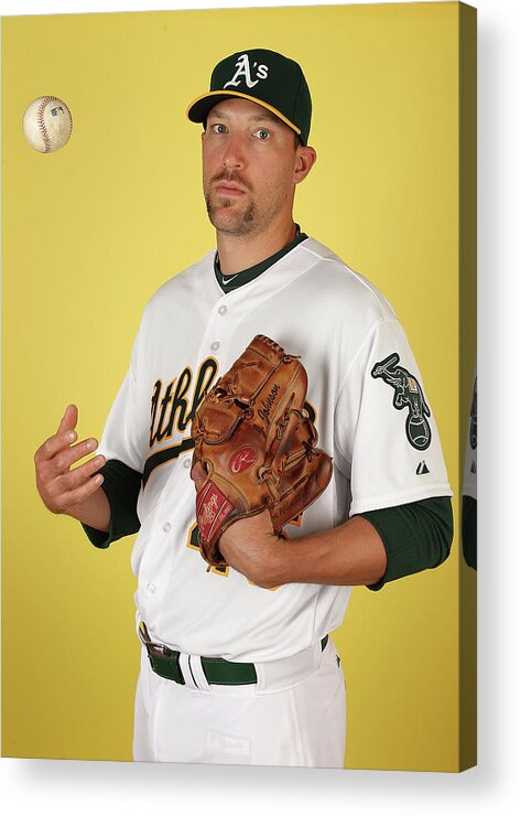 Media Day Acrylic Print featuring the photograph Oakland Athletics Photo Day by Christian Petersen