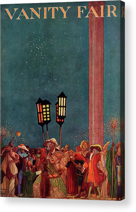 Illustration Acrylic Print featuring the photograph A Magazine Cover For Vanity Fair Of A Carnival by Raymond Crawford Ewer