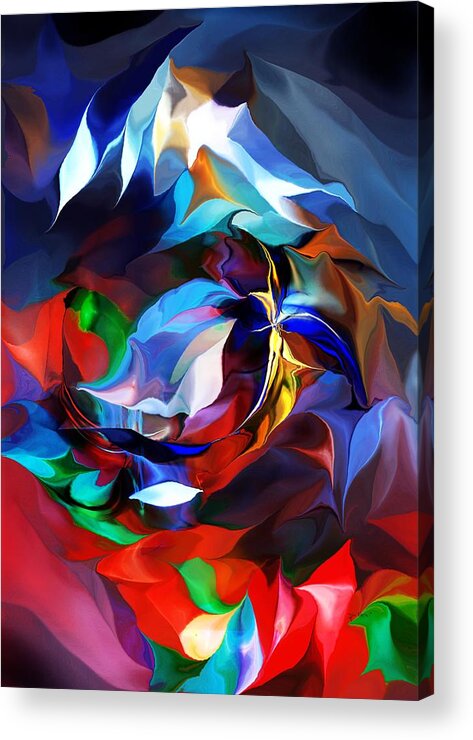 Abstract Acrylic Print featuring the digital art Abstract 091613 by David Lane