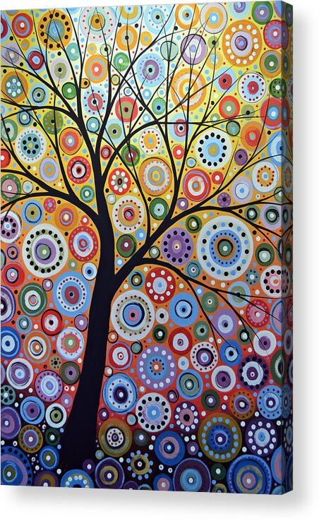 Nature Acrylic Print featuring the painting Abstract Original Tree Art Painting ... Sun Arising by Amy Giacomelli