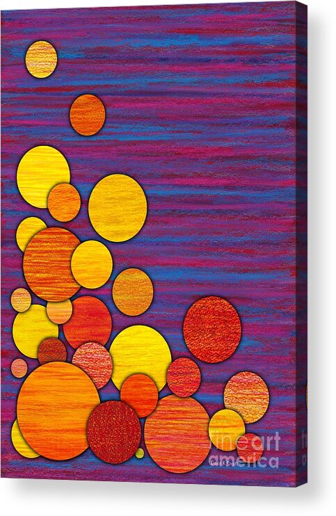 Colored Pencil Acrylic Print featuring the painting Accumulation by David K Small