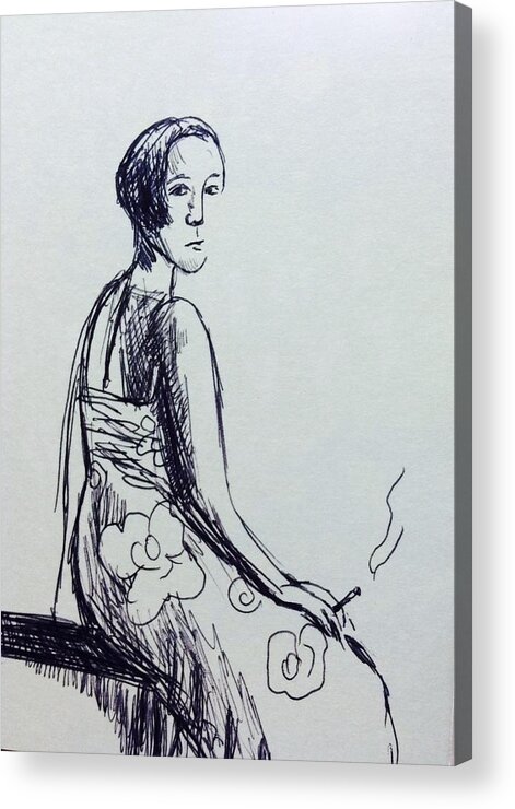  Acrylic Print featuring the drawing Afternoon by Hae Kim