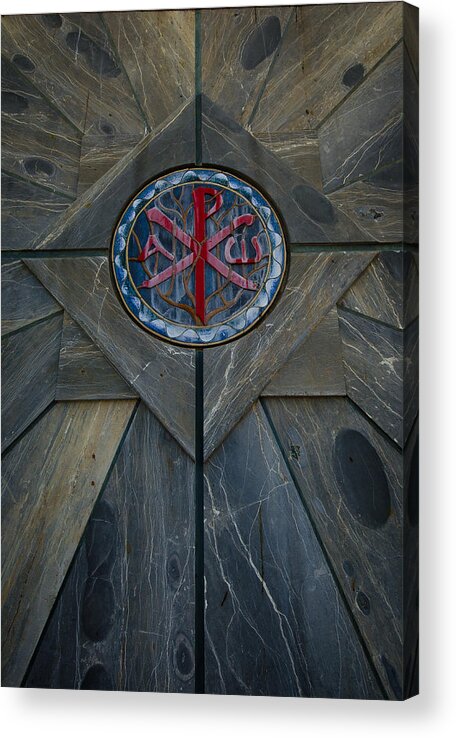 Jesus Acrylic Print featuring the photograph Alpha and Omega Chi Rho by David Morefield