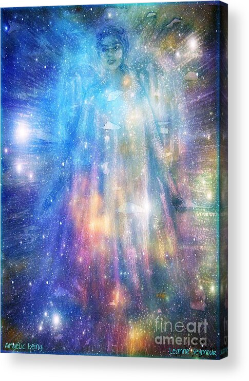 Angel Acrylic Print featuring the painting Angelic Being by Leanne Seymour