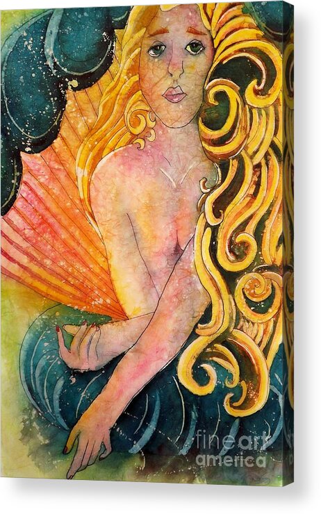 Goddess Acrylic Print featuring the painting Aphrodite #2 by Carol Losinski Naylor