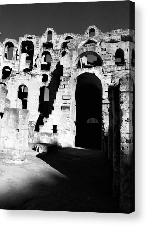 Donna Corless Acrylic Print featuring the photograph Arches of El Jem's Coloseum by Donna Corless