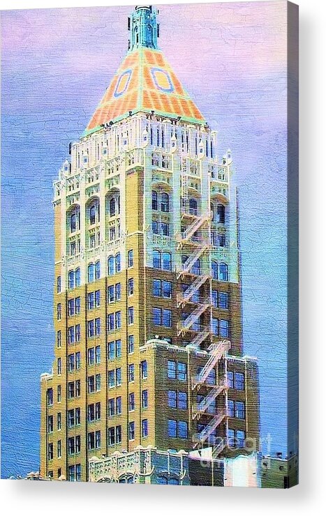 Philtower Acrylic Print featuring the photograph Art Deco Lives at Philtower by Janette Boyd