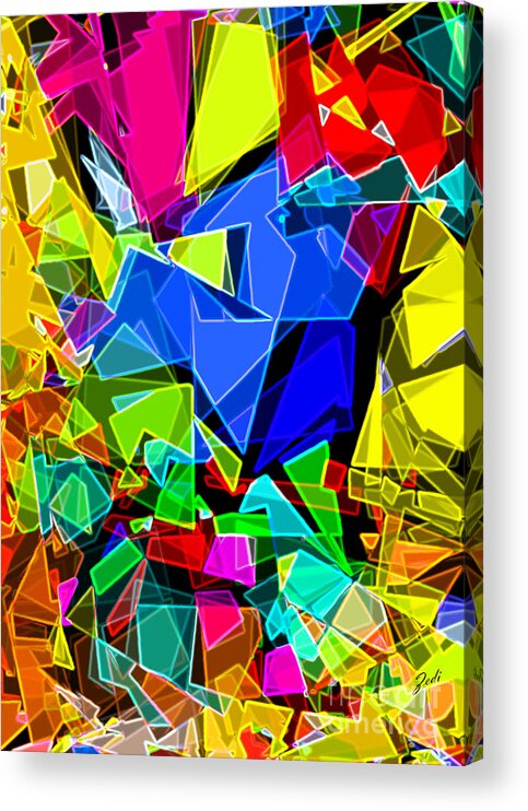 Abstract Art Acrylic Print featuring the digital art Astratto - Abstract 55 by - Zedi -