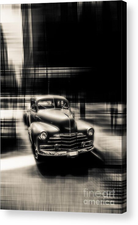 Nyc Acrylic Print featuring the photograph attracting curves III gray by Hannes Cmarits