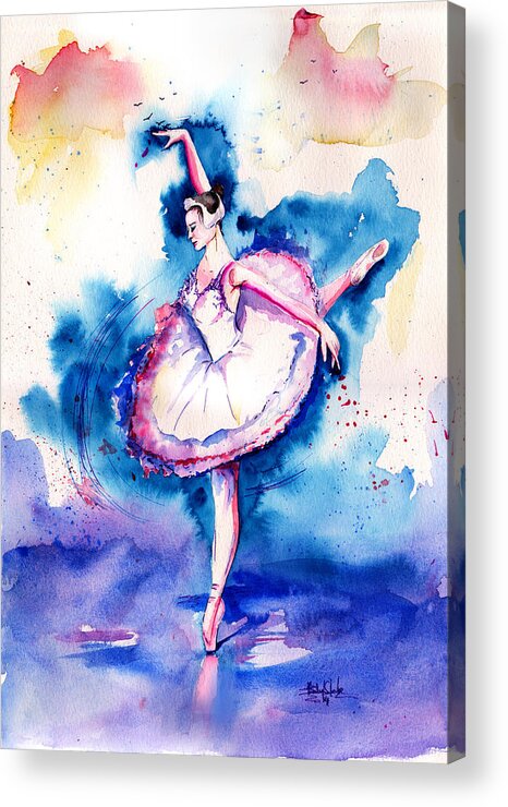 Painting Acrylic Print featuring the painting Ballerina by Isabel Salvador