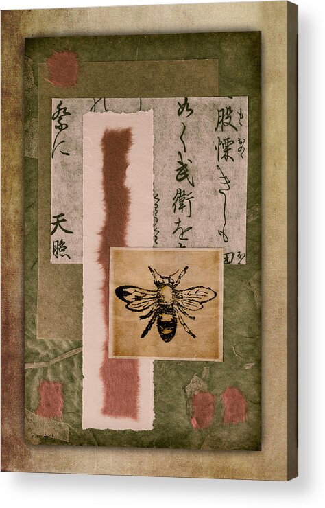 Carol Leigh Acrylic Print featuring the photograph Bee Papers by Carol Leigh