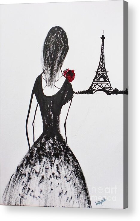 Paris Acrylic Print featuring the painting Behold by Trilby Cole