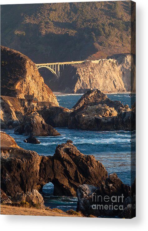 Bixby Bridge Acrylic Print featuring the photograph Big Sur Coastal Serenity by Mike Reid