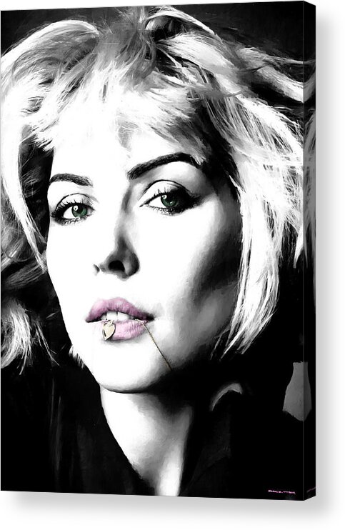 Blondie Acrylic Print featuring the digital art Blondie Large Size Portrait by Gabriel T Toro