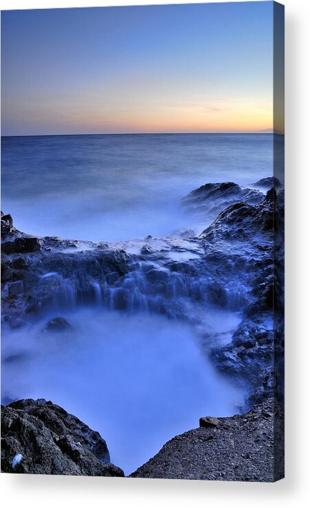 Seascape Acrylic Print featuring the photograph Blue seaside by Guido Montanes Castillo