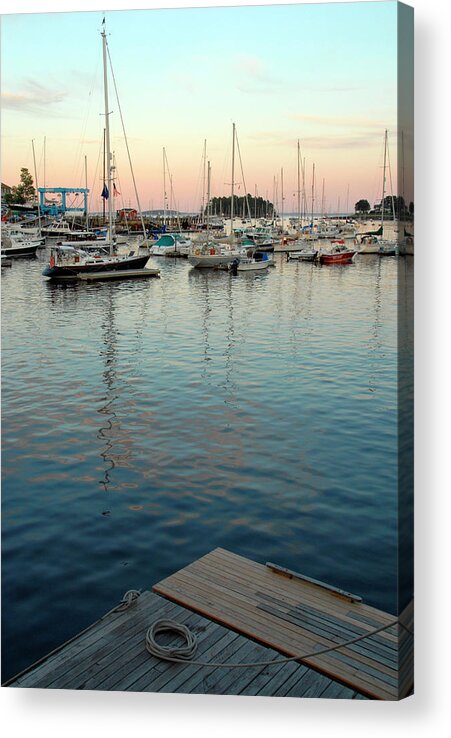 Tranquility Acrylic Print featuring the photograph Boats On Penebscot Bay In Camden, Maine by Andrea Sperling