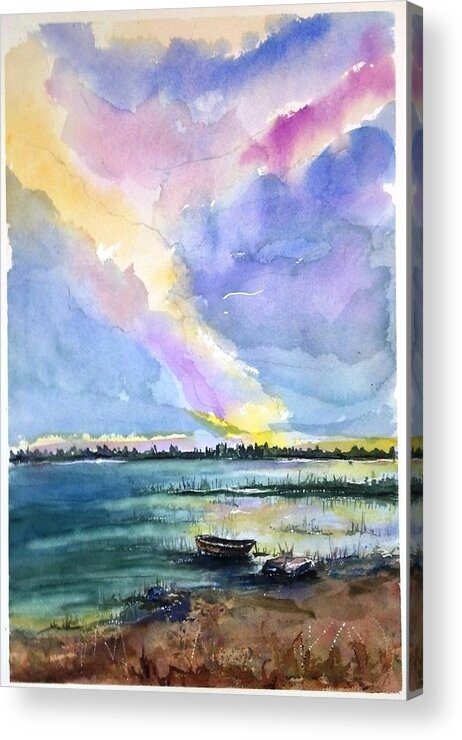 Sky Acrylic Print featuring the painting Brilliant Sky SOLD by Richard Benson