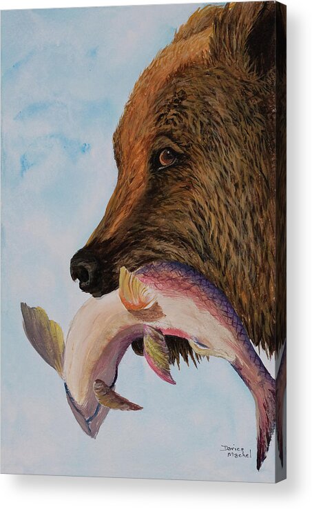 Animal Acrylic Print featuring the painting Catch Of The Day by Darice Machel McGuire