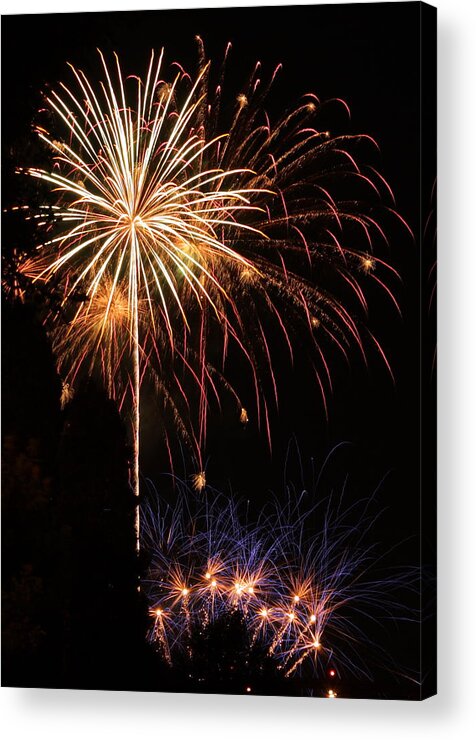 Fireworks Acrylic Print featuring the photograph Celebrate by Teresa Herlinger