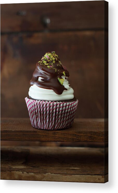 Newtown Acrylic Print featuring the photograph Chocolate Cupcake by Yelena Strokin