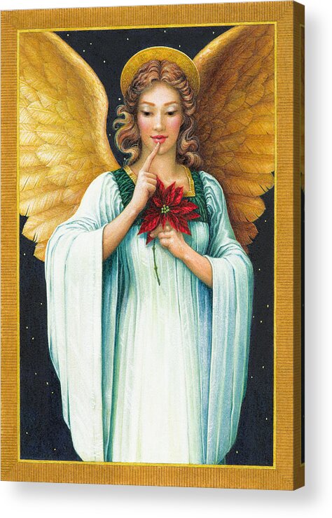 Angel Acrylic Print featuring the painting Christmas Angel by Lynn Bywaters