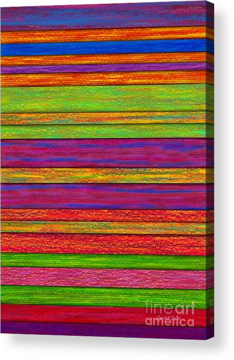 Colored Pencil Acrylic Print featuring the painting Color and Texture by David K Small