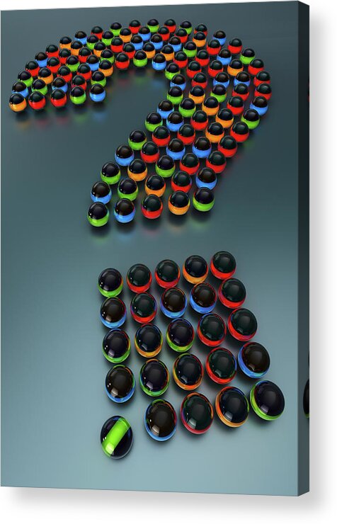 Abundance Acrylic Print featuring the photograph Colorful Glowing Balls Arranged by Ikon Ikon Images