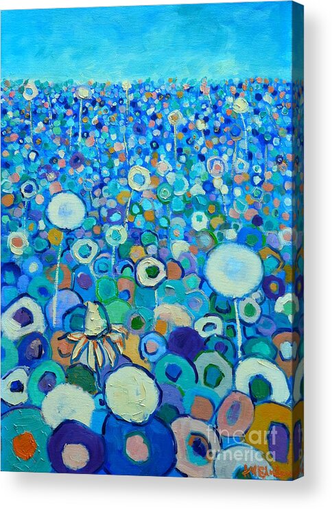 Floral Acrylic Print featuring the painting Colors Field In My Dream by Ana Maria Edulescu