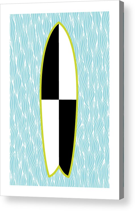 Susan Claire Acrylic Print featuring the photograph Colour Block Surfboard by MGL Meiklejohn Graphics Licensing