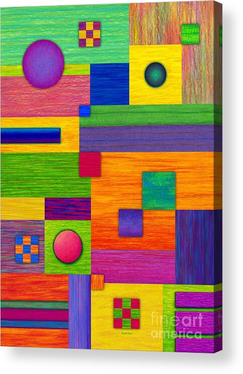 Colored Pencil Acrylic Print featuring the painting Combination by David K Small