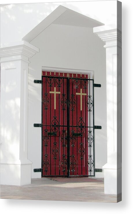 Church Acrylic Print featuring the photograph Key West Church Doors by Bob Slitzan