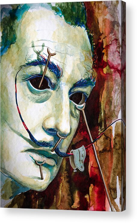 Dali Acrylic Print featuring the painting Dali 2 by Laur Iduc