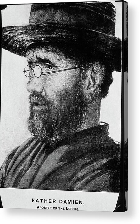 Damien Acrylic Print featuring the photograph Damien De Veuster by National Library Of Medicine