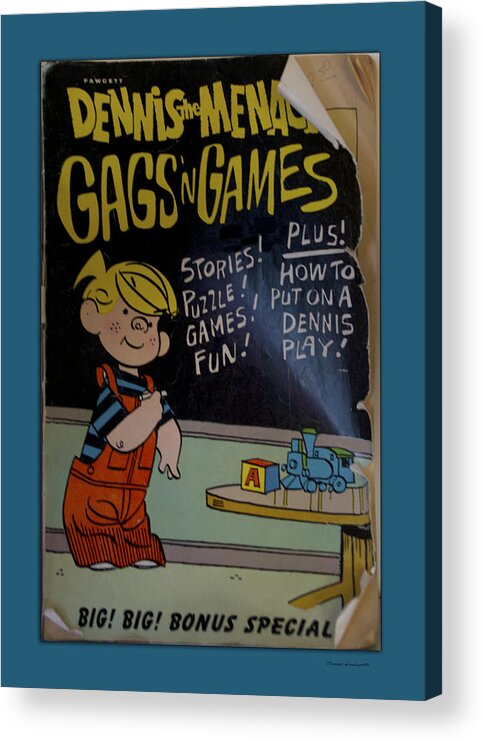 Comic Book Acrylic Print featuring the photograph Dennis the Menace Gags n Games Book by Thomas Woolworth