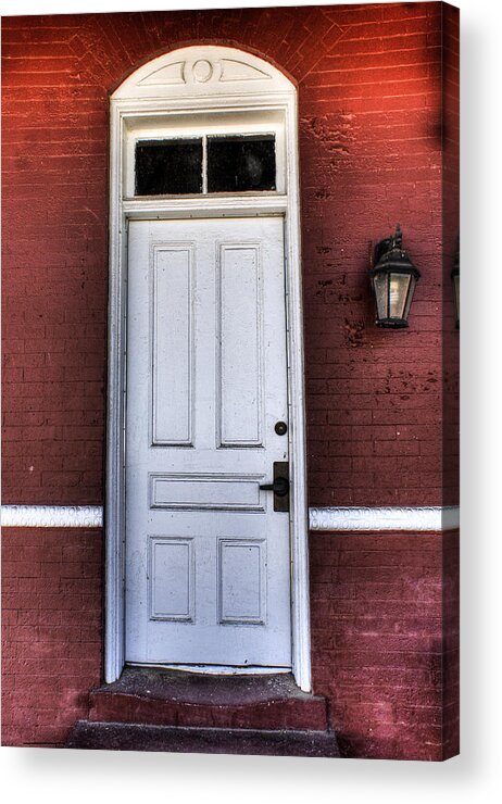 Art Acrylic Print featuring the photograph Depot Door by Rebecca Hiatt