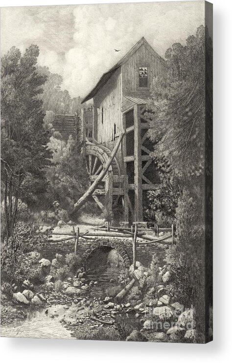 Ensinore Mill 1887 Acrylic Print featuring the photograph Ensinore Mill 1887 by Padre Art