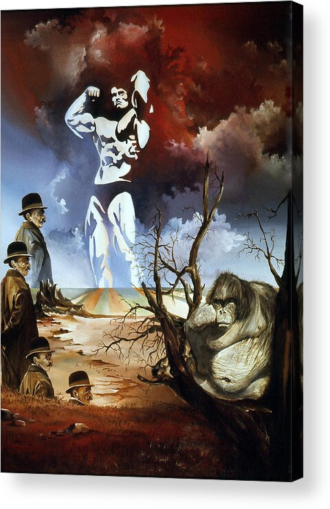 Surrealism Acrylic Print featuring the painting Evolution by Otto Rapp