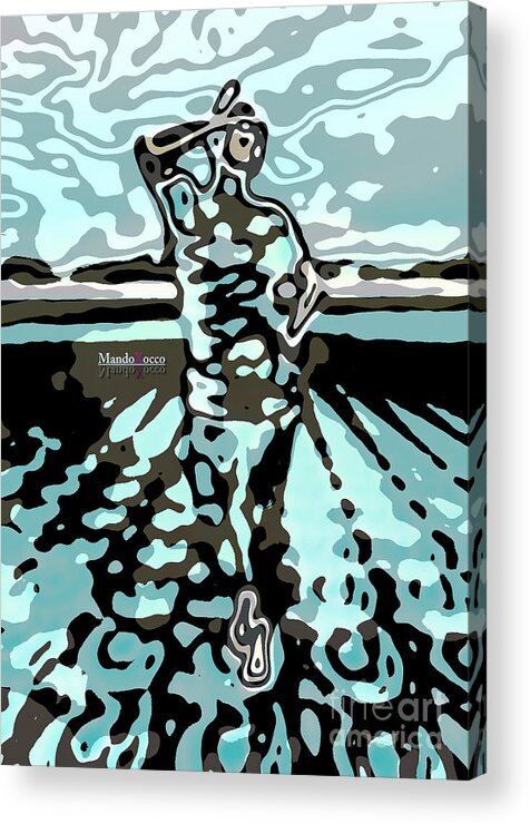 Design Acrylic Print featuring the mixed media Femme by Mando Xocco