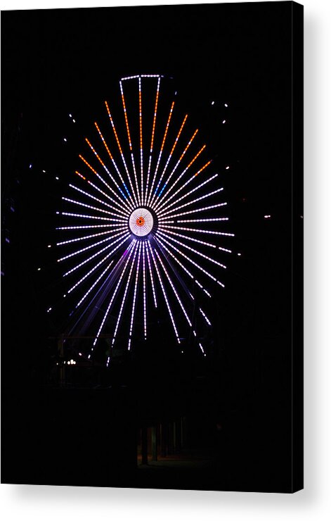 Ferris Wheel Acrylic Print featuring the photograph Ferris Wheel Santa by Greg Graham