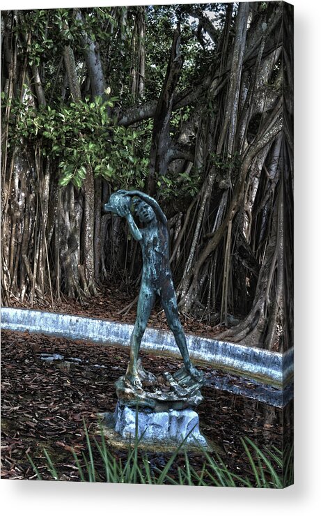Statue Acrylic Print featuring the photograph Fetching Water by Timothy Lowry