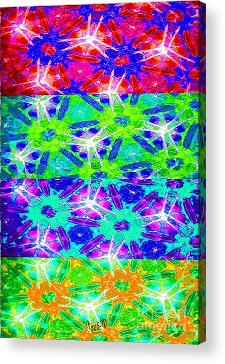 Fire Cracker Painting Acrylic Print featuring the painting Fire Cracker by PainterArtist FIN