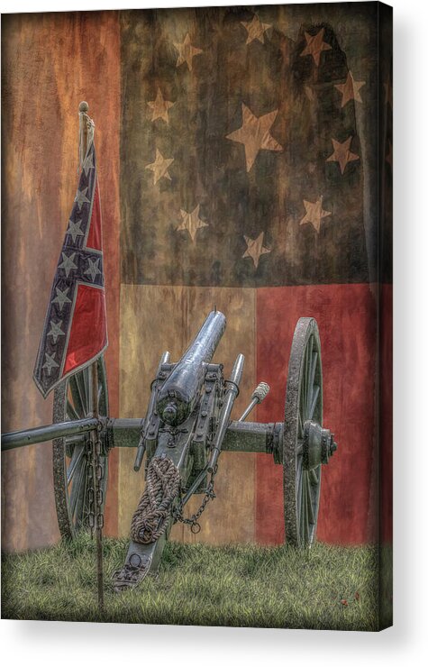 Flags Of The Confederacy Acrylic Print featuring the digital art Flags of the Confederacy by Randy Steele