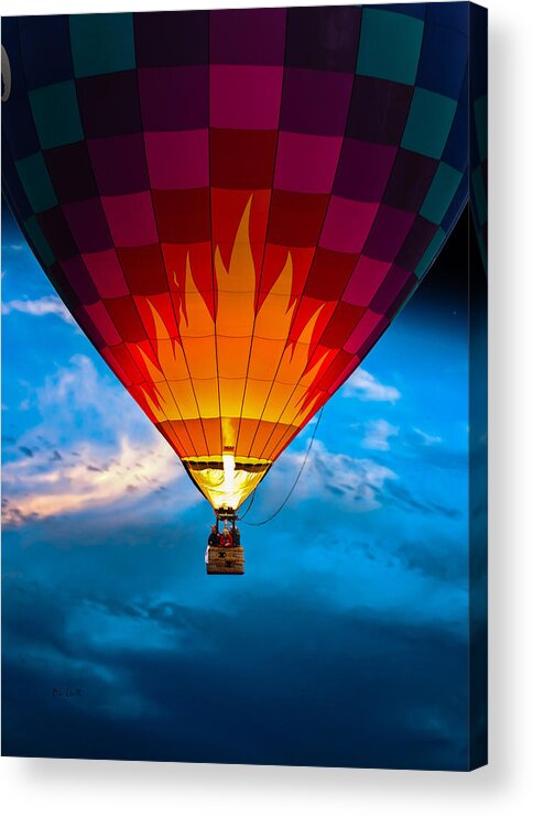 Hot Air Balloon Acrylic Print featuring the photograph Flame with Flame by Bob Orsillo